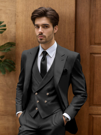 Modern Slim Fit Men's 3 Pieces Suit Outdoor Wedding