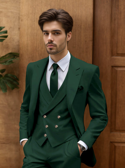 Modern Slim Fit Men's 3 Pieces Suit Outdoor Wedding