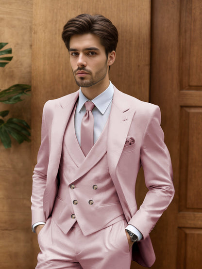 Modern Slim Fit Men's 3 Pieces Suit Outdoor Wedding