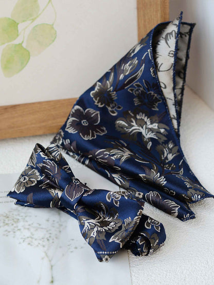 Posh Men's Bow Tie and Pocket Square Set