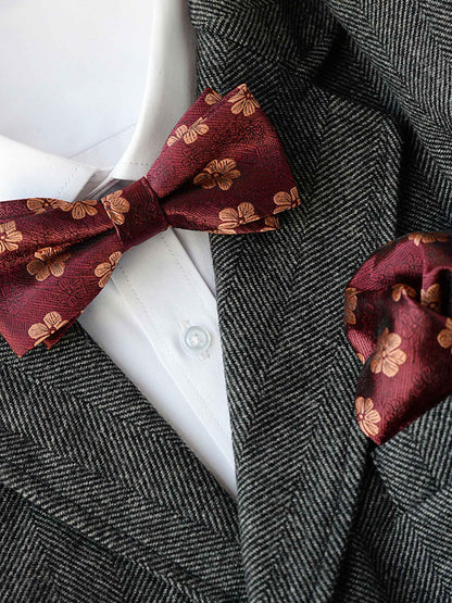 Posh Men's Bow Tie and Pocket Square Set