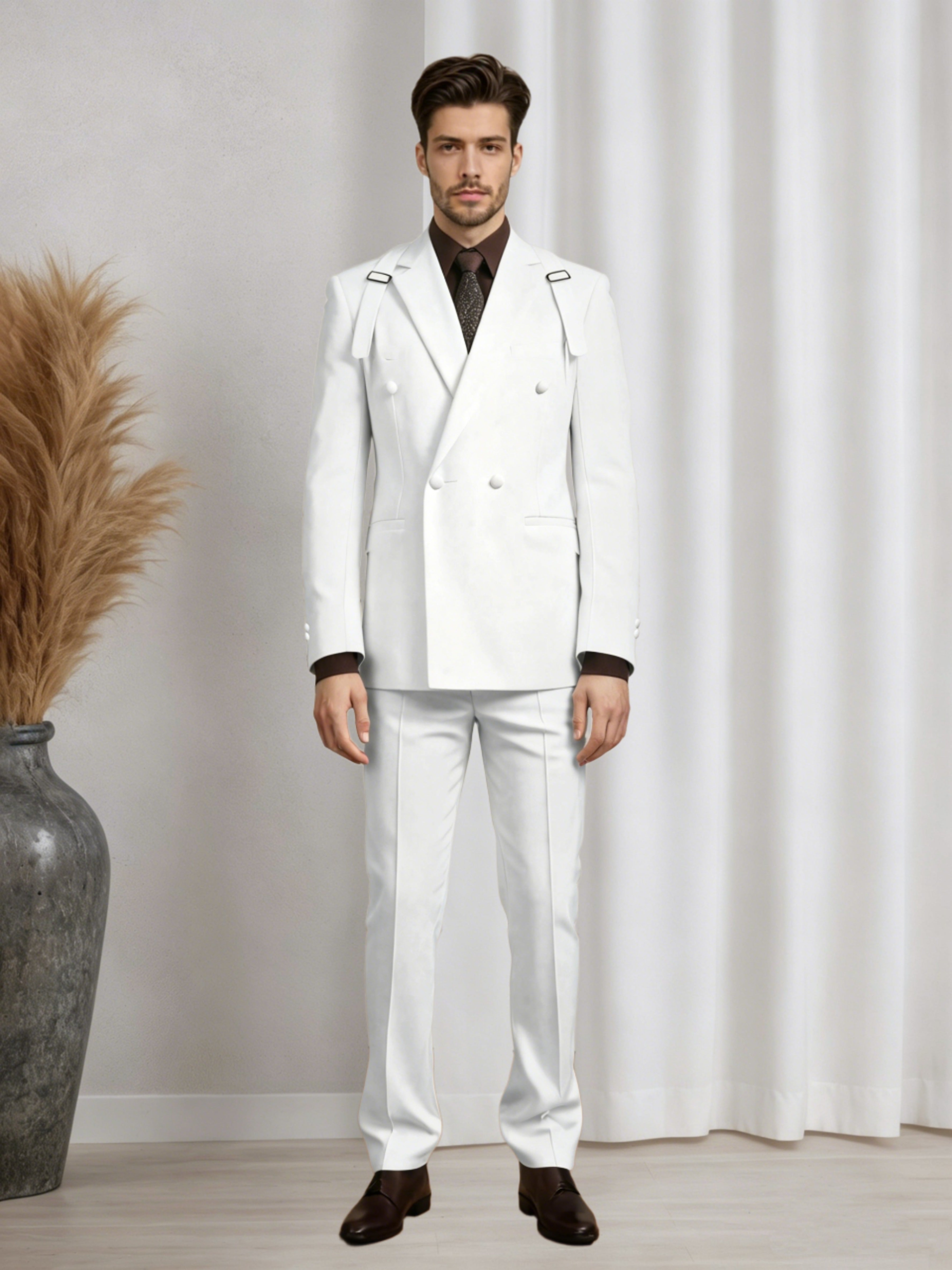 Stylish Men's Double Breasted 2 Pieces Suit For Weeding & Formal – Suitszen