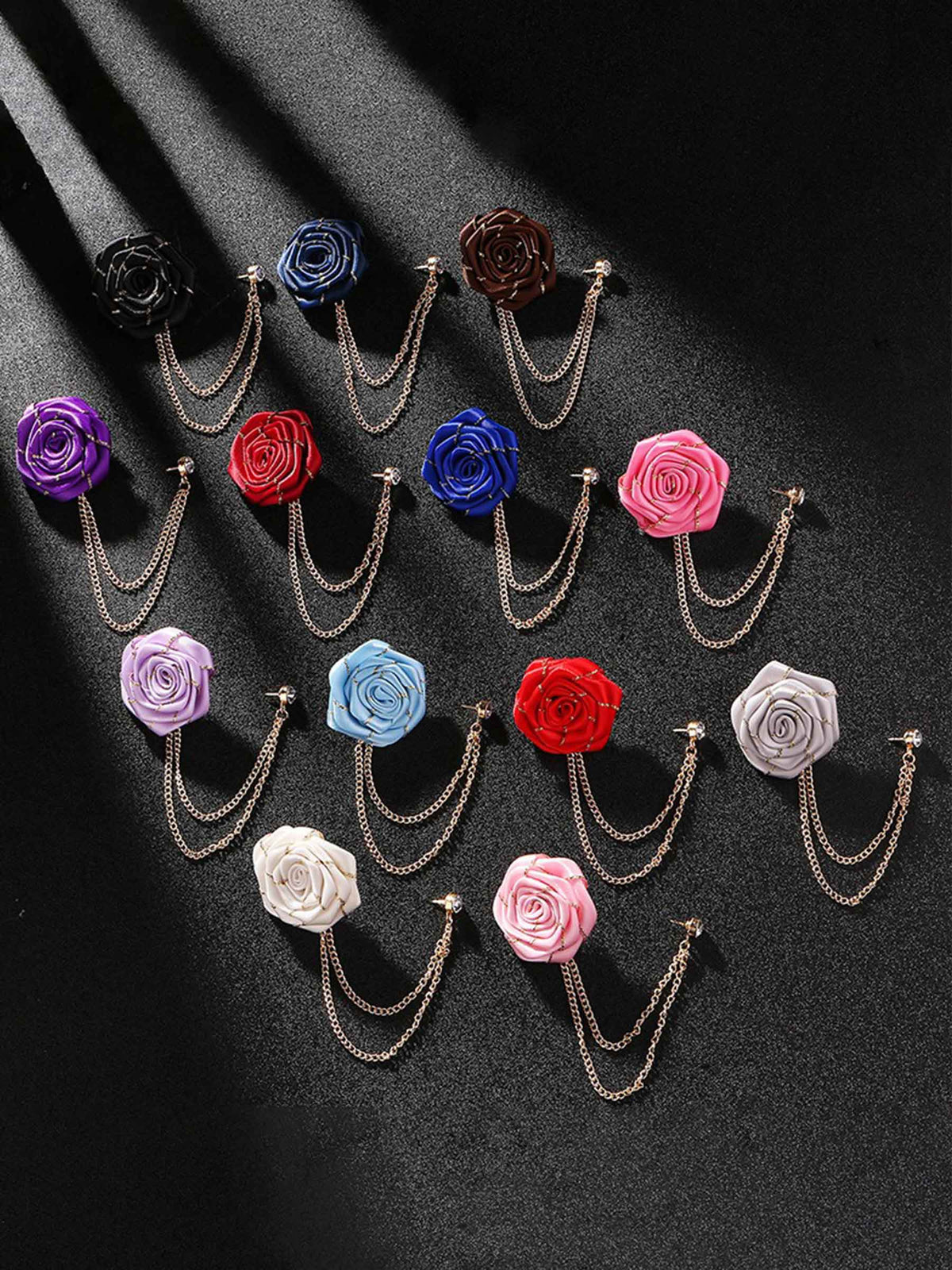 Stylish Rose Flower Lapel Men's Suit Pins