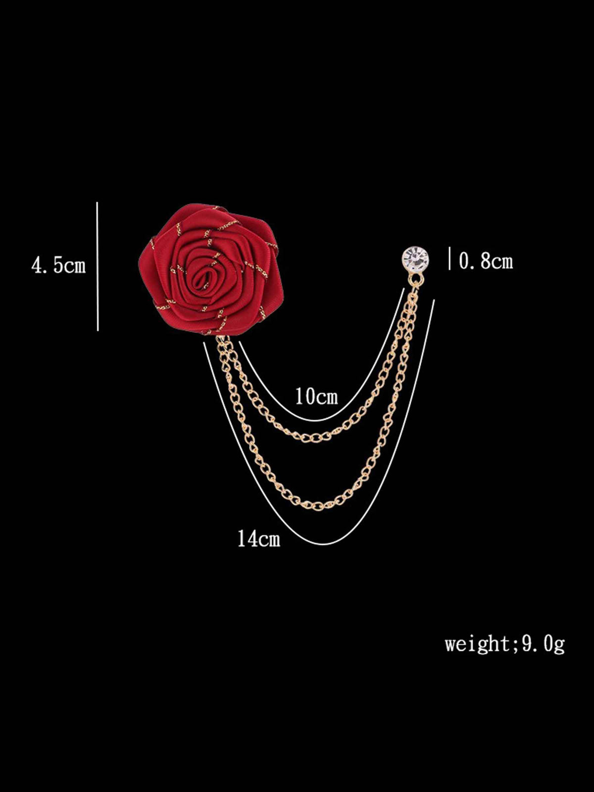 Stylish Rose Flower Lapel Men's Suit Pins