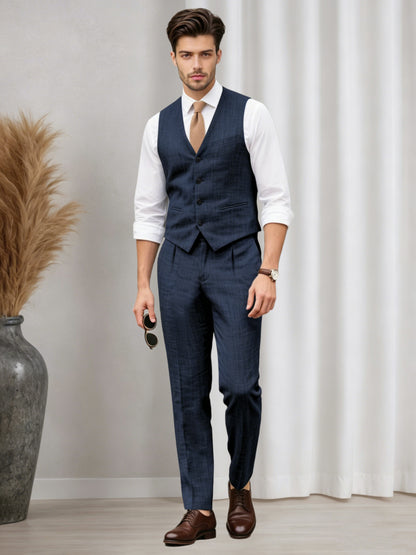 Versatile Men's Casual Vest and Pants Set 2 PC Summer Suit For Wedding & Business