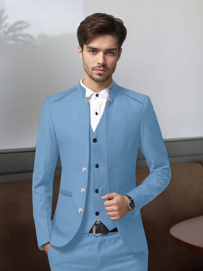 Vintage Style Single Breasted Men's 3 Pieces Suit