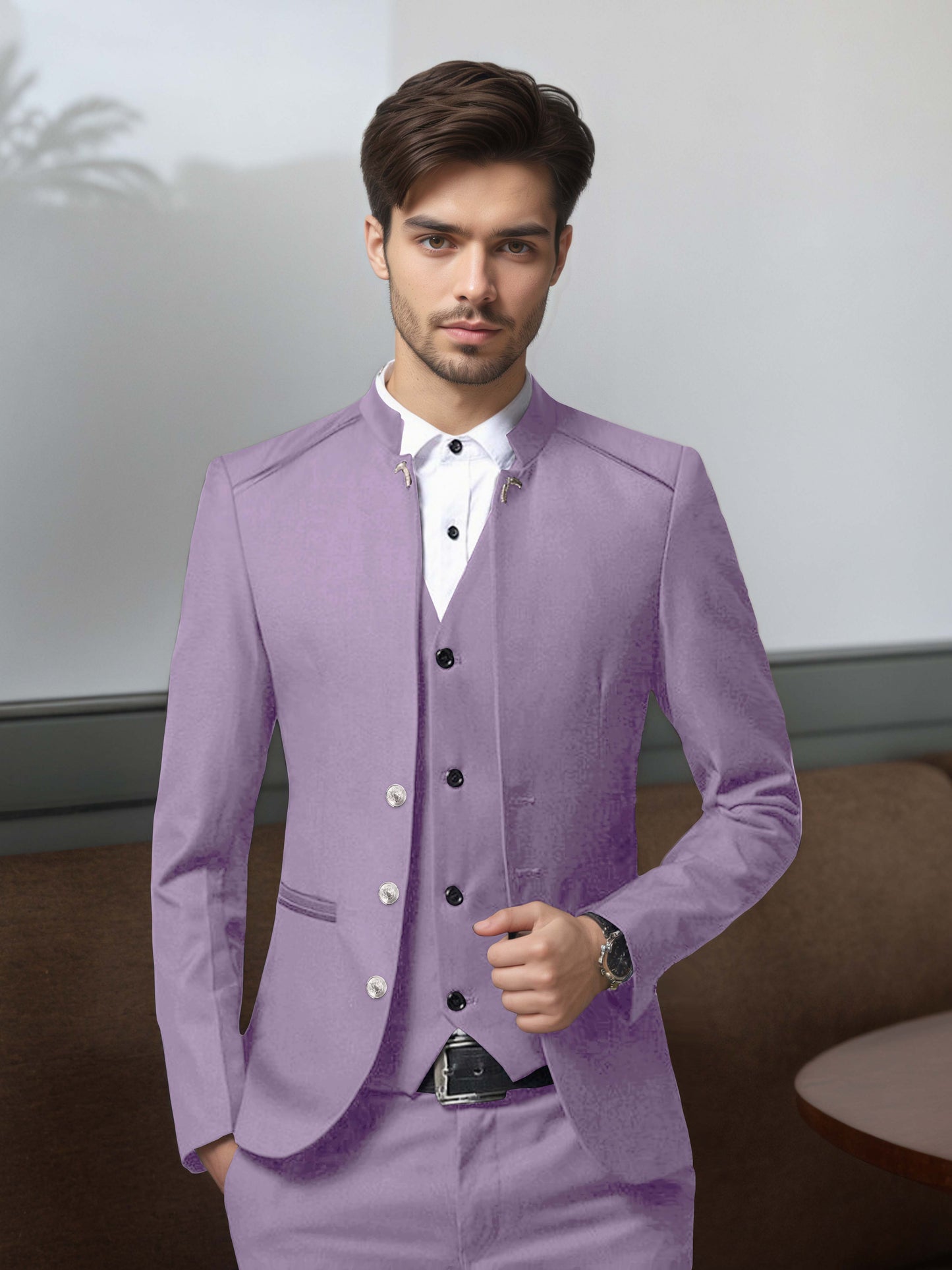 Vintage Style Single Breasted Men's 3 Pieces Suit
