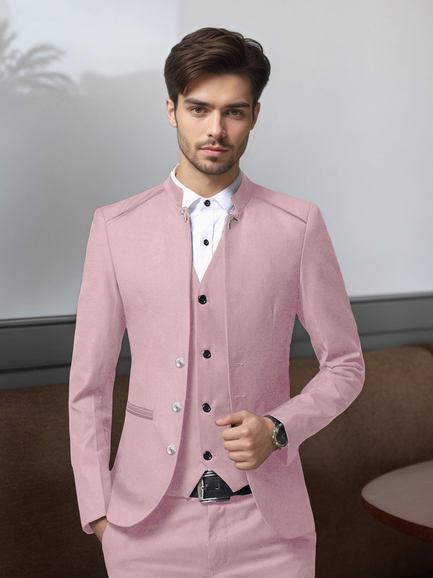 Vintage Style Single Breasted Men's 3 Pieces Suit