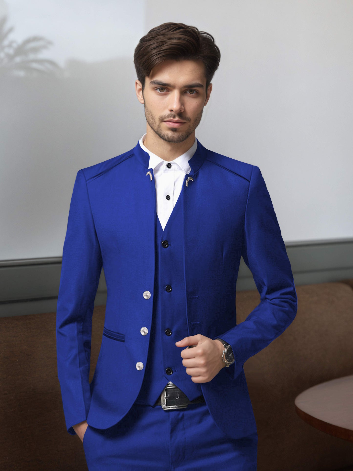 Vintage Style Single Breasted Men's 3 Pieces Suit