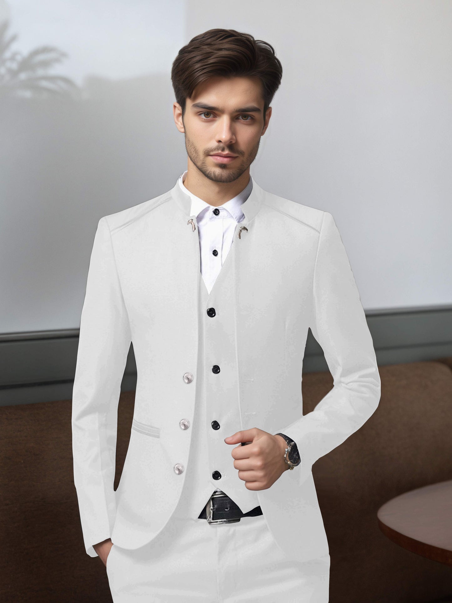 Vintage Style Single Breasted Men's 3 Pieces Suit